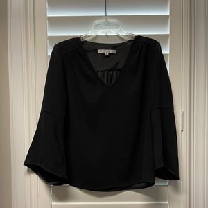 Trina Turk V-neck bell sleeve blouse